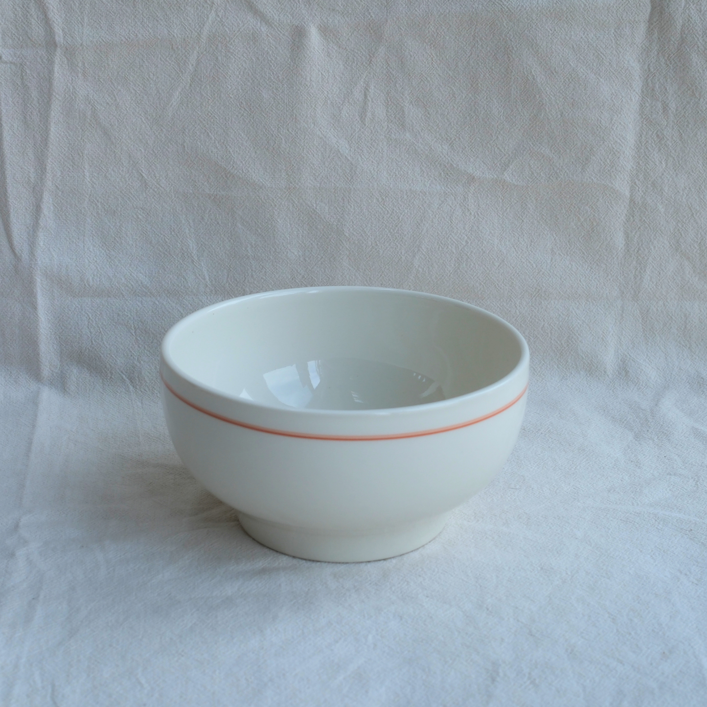 Wiggetty: Porcelain Simple Bowl with Coral Line - Seconds - Premium Ceramic Homeware