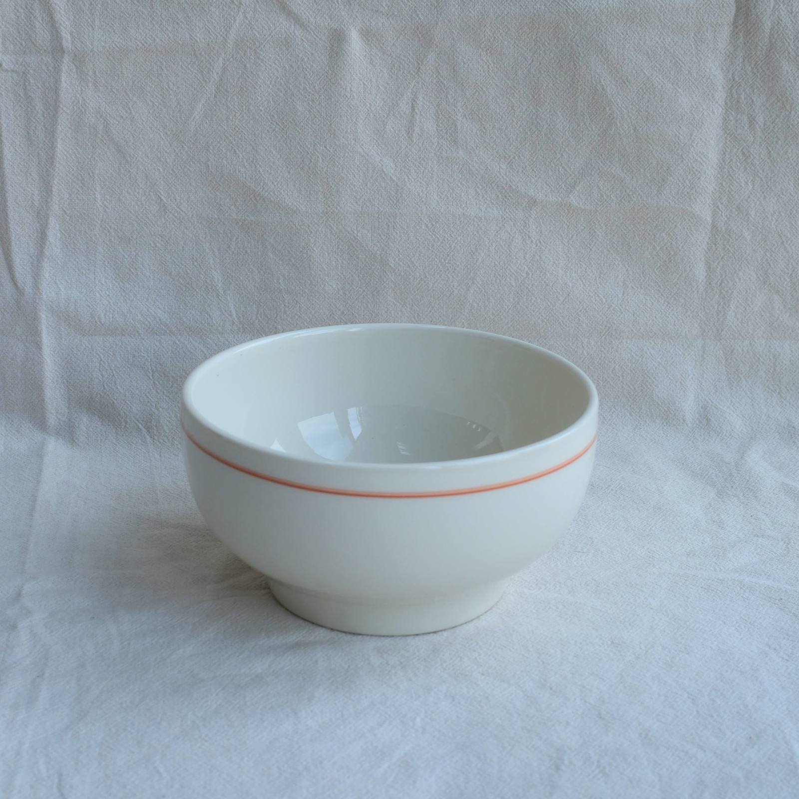 Wiggetty: Porcelain Simple Bowl with Coral Line - Seconds - Premium Ceramic Homeware