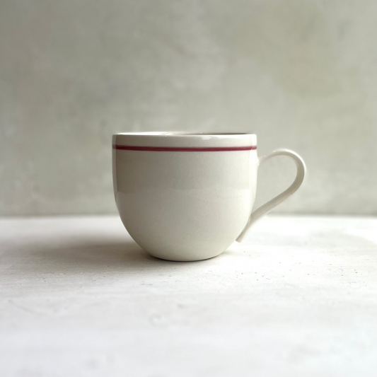 Wiggetty: Simple Porcelain Mug with Rhubarb Line - Premium Ceramic Homeware